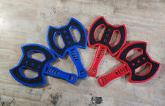 4 Piece - 2 RED ANDamp; 2 BLUE - Replacement Axe Set for EastPoint Ax Throwing Game