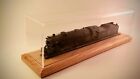 12" Long HO Scale Model Train Display Case Oak Base