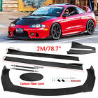 Carbon Fiber Front Bumper Lip /Side Skirt /Strut Rods For Mitsubishi Eclipse GSX