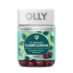 OLLY Flawless Complexion Gummy Skin Support Vitamins E ANDamp; A Zinc Supplement 50 Ct