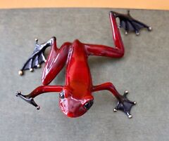 Frogman Tim Cotterill Red Bronze Frog Romeo Gold Signed Ltd Ed 574/2000 ANDamp; COA