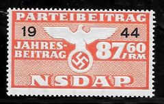 Germany : Nazi Party Dues NSDAP 87.60 RM MNH 1944