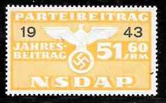 Germany : Nazi Party Dues NSDAP 51.60 RM MNH 1943